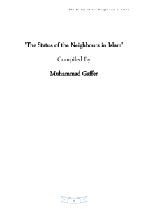 The Status of the Neighbours in Islam