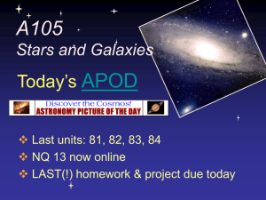 A105 Stars and Galaxies - Indiana University Astronomy