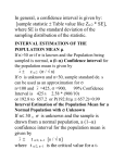 interval estimation of