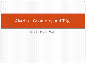 Algebra, Geo., Trig.