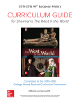 2015-2016 AP* European History Curriculum Guide for