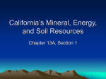 California`s Mineral, Energy, and Soil Resources