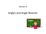 Lesson 4 Angles and Angle Bisector