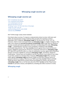 Whooping cough vaccine cpt
