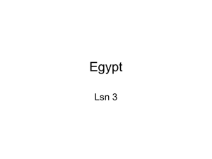 Lsn 3 Egypt