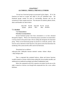 Chapter 7. Alcohols, Thiols, Phenols, Ethers