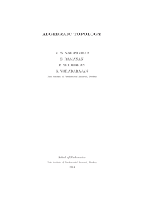 algebraic topology - School of Mathematics, TIFR