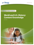 World and US History: Content Knowledge