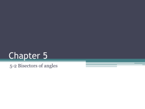 5-2 bisectors of triangles