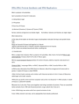 DNA, RNA, Protein Synthesis and DNA Replication