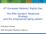 EMA Workshop on Medicines for Older People