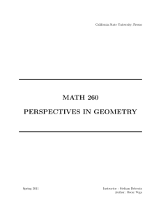 math 260 perspectives in geometry