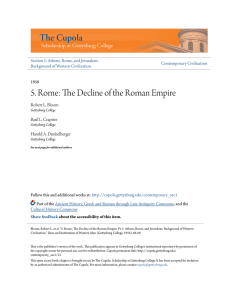 5. Rome: The Decline of the Roman Empire
