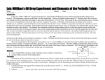 Lab: Millikan`s Oil Drop Experiment and Elements of the Periodic Table