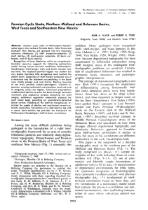 Permian Cyclic Strata, Northern Midland and Delaware Basins, West