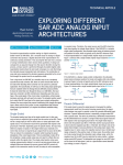 Exploring Different SAR ADC Analog Input