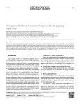 Management of Renal Transplant Patients in the Emergency