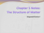 Chapter 5 Notes: The Structure of Matter