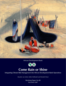 Come Rain or Shine - Integrating Climate Risk Management into