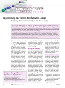 Implementing an Evidence-Based Practice Change