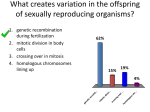 What creates variation in the offspring of sexually reproducing