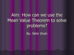 Mean Value Theorem by Nihir Shah