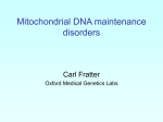 Disorders associated with mutations in the POLG gene