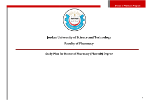PharmD Curriculum English - Jordan University of Science and