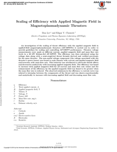 Scaling of Efficiency with Applied Magnetic Field in