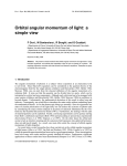 Orbital angular momentum of light: a simple view