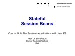 Stateful Session Beans - BFH-TI / Organisation
