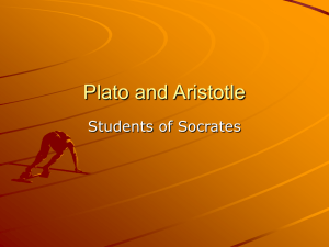 Plato and Aristotle Lecture Notes #4