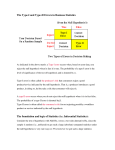 The Type-I and Type-II Errors in Business Statistics The foundation