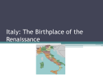 Italy: The Birthplace of the Renaissance