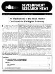 The Implications of the Stock Market Crash and the Philippine