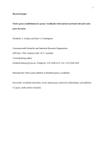 1 Research paper Native grass establishment in grassy woodlands