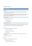 JAVA TYPES