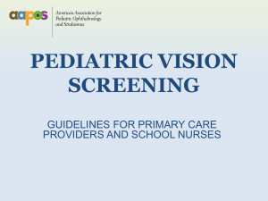 pediatric vision screening - American Association for Pediatric