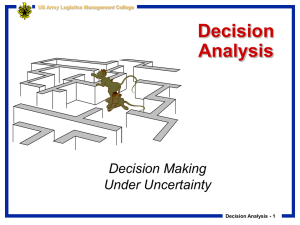 Elements of a Decision Analysis