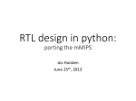 RTL design in python: porting the mMIPS