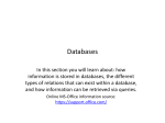 Databases: storing and retrieving information