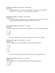 Hypothesis Testing (For t distribution