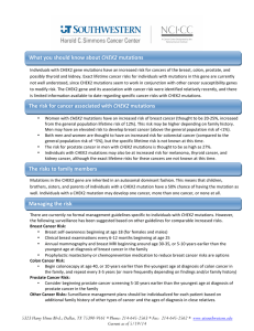 What you should know about CHEK2 mutations The risk for cancer