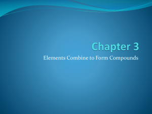 Elements Combine to Form Compounds
