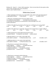 Biology 423 – Exam # 1