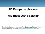 File input with Scanner