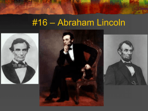 #16 – Abraham Lincoln