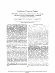 Studies on Prostatic Cancer