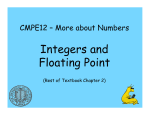 Integers and Floating Point