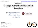 Lecture 3 Message Authentication and Hash Functions